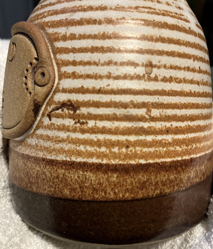 Marion Schlauch geknetete GNU Knie Keramik Kunst Vase 1985 Weltweit bekannte Künstlerin - Bild 2 von 8