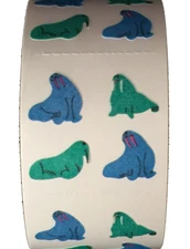 400 Walrus Stickers in roll of 100 modules (2"x2"), each sticker 1.00", RFZ4202