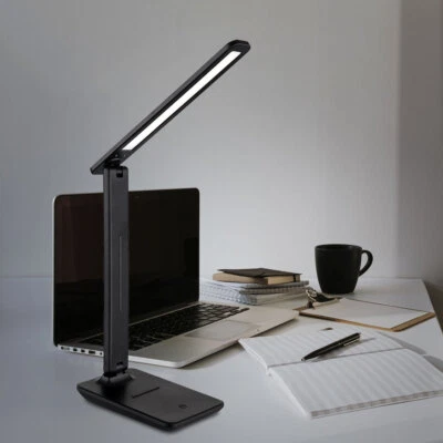 Schreibtischleuchte Tischlampe Tischleuchte CCT LED Touchdimmer schwarz H 50 cm - Bild 1 von 4