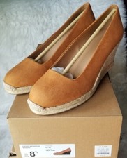 J. Crew Women  s Suaded Espadrille Wedges Size 8.5M Pale Clay Brown Brand new