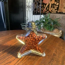 Decorative Vegetable Infused Oil Vinegar Kitchen Decor STAR Shaped Glass Bottle