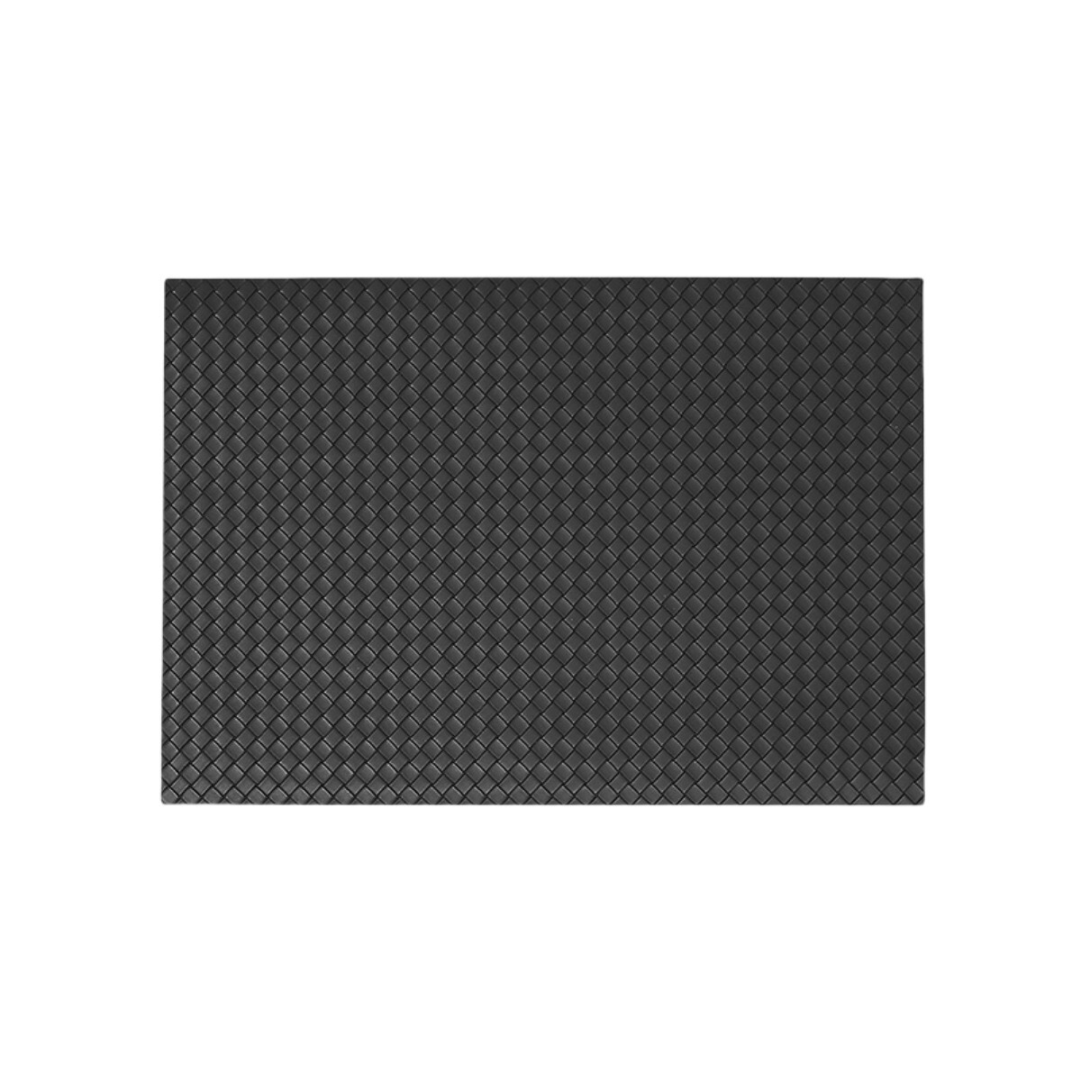 Heat Proof Table Mat Blue Oil Proof Weave Pattern Polyester Adaptability