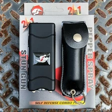 Combo Gift Set Rechargeable Stun Gun+Spray with LED Light - Free Holster