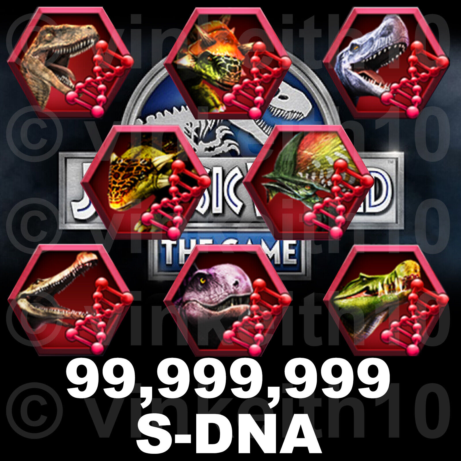 Jurassic World The Game IOS Android B-DNA 99,999,999 + 2 Max level