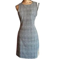 NEW Banana Republic Womens Glen Plaid Sportif Sheath Pencil Dress Sz 4P