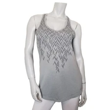 Marmot SZ M Tank Top Racerback Gray Arrow Print Active Wear Athleisure Athletic