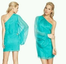 NWT 🎁 GUESS by Marciano 100% Silk Neisha Dress turquoise size XS