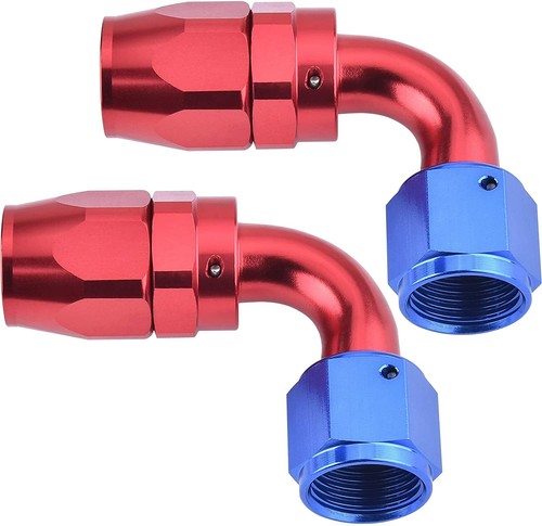 6AN 8AN 10AN Swivel Hose End Fitting 0/45/90/180° for Braided CPE Fuel Line 2PCS - Picture 39 of 61