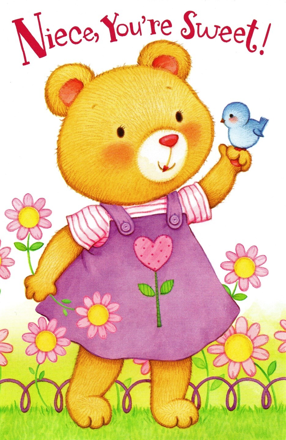 Sweet BIRTHDAY Card FOR NIECE, by American Greetings, Bear and Bird ...