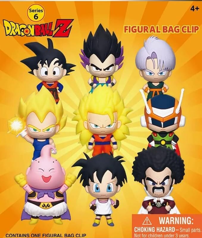 NEW* Dragon Ball Z: Series 6 3D Foam Figural Bag Clip (1 Random