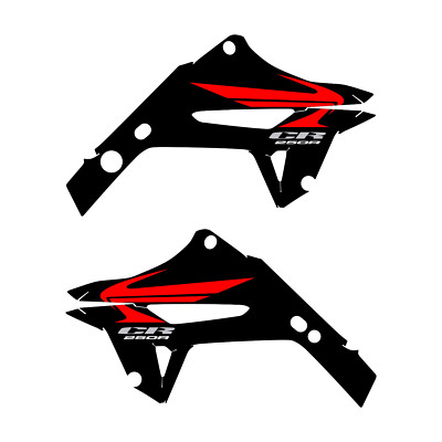 CR250 Polisport Restyle Gen2 Decals 02-07 wing red black bg
