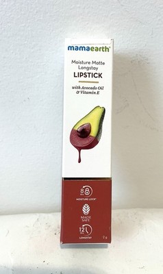 MAMAEARTH Moisture Matte Longstay Lipstick with Avocado Oil & Vitamin E. (2 g)