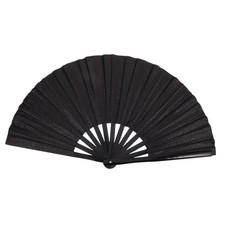 Black Folding Hand Fan Portable Dance Fan for Line Dancing Festival Use