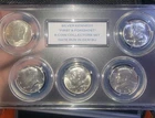 Silver Kennedy Half Dollar 50C 1966-1967 Business Strike 5-Coin Set Uncirculated