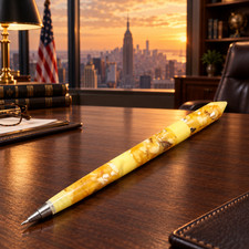 Made in USA Natural Baltic Amber Classic Pen, Executive Gift — KIZIMA®