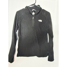 The North Face Womens Black Fleece 1/4 Zip Pullover Sweatshirt Size S Gorpcore