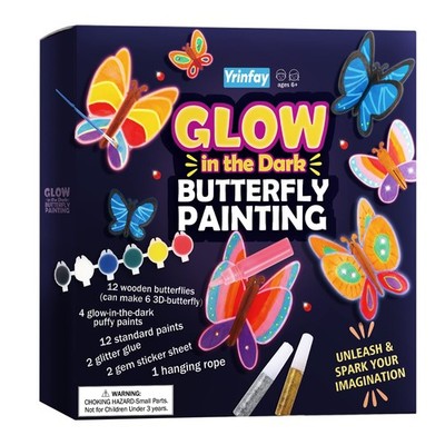 Night Glow Butterfly Painting Kit for Kids Paint and Craft Your Egg...