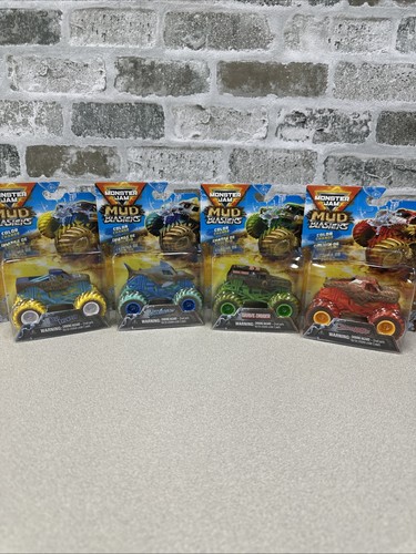 Monster Jam Mud Blasters Farbwechsel Set Grave Digger ThunderRoarus Megalodon