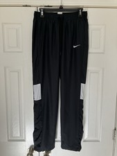 Nike Dri-FIT Track Pants Mens Sz. M Black Breakaway Snap Leg Athletic Warmup
