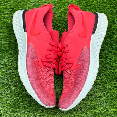 Nike Odyssey React 2 Flyknit Womens Size 8 Medium B Ember Glow Red Orbit Plum