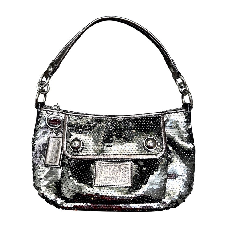 Coach Poppy Sequin 15381 Graphite Groovy Spotlight Disco Bag W