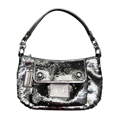 Coach Poppy Sequin 15381 Graphite Groovy Spotlight Disco Bag W