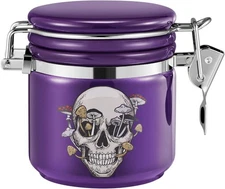 Smell Proof Jar 0.5 Oz (250Ml) - Ceramic Airtight Stash Container with Clamp Lid