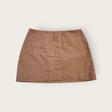 Vintage Y2k early 2000s Old Navy tan corduroy preppy mini skirt