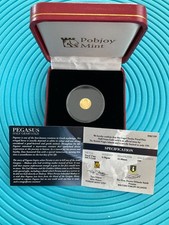 2021 BVI PEGASUS .5 GRAM GOLD #008 of 199, Minuscule mintage, Leather Box / OGP