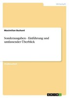 Sonderausgaben - EinfüHrung Und Umfassender ÜBerblick Maximilian Buchard