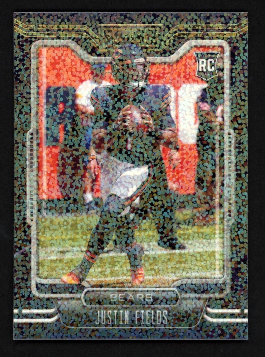 2021 Panini Playbook Justin Fields RC Sparkle SP #108