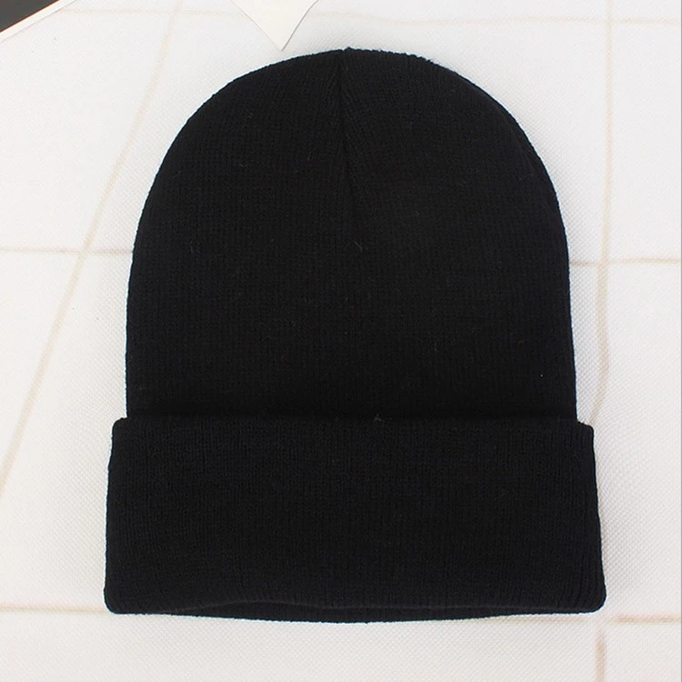 Womens Girls Beanies Knitted Solid Cute Hat Female Beanie Caps Warmer Casual Cap - Image 2 of 4