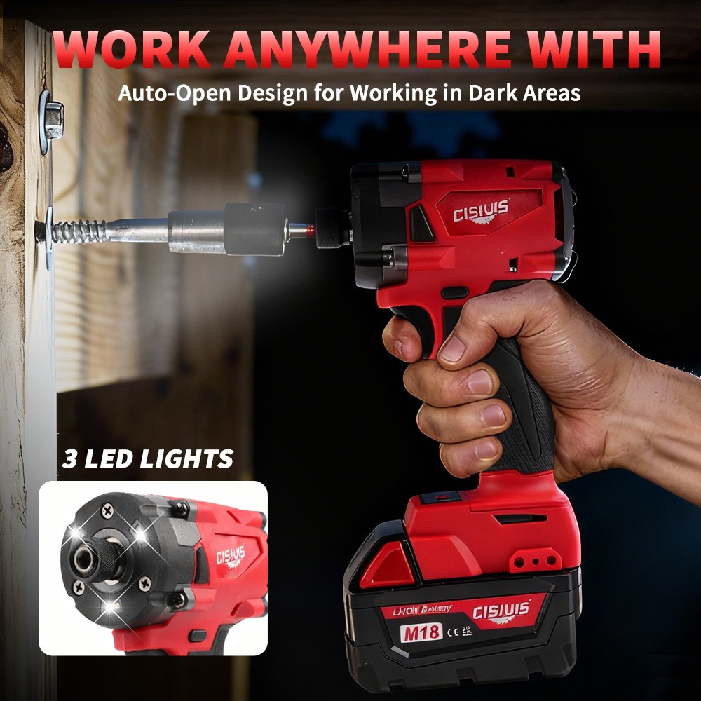Cordless Brushless 1/4" Hex Impact Driver With Bettery & Charger -Clearance Sale