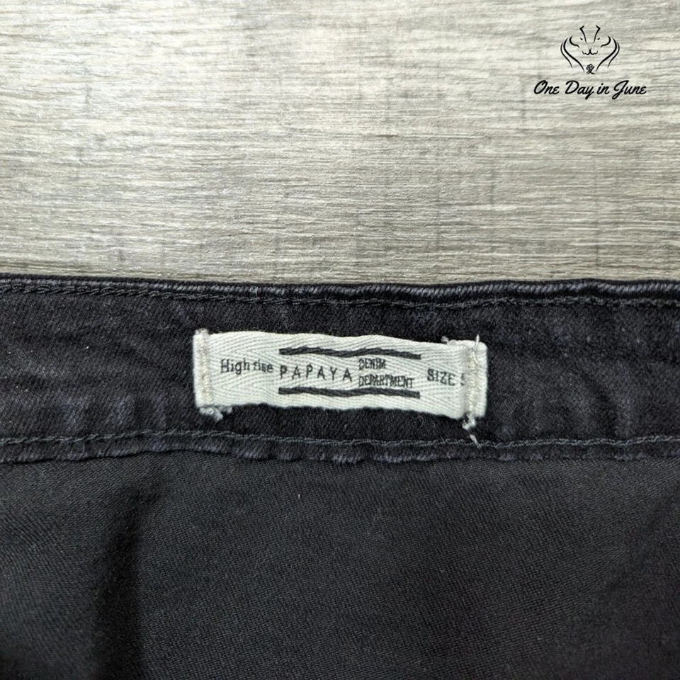 Minifalda vaquera de tiro alto Papaya talla S Foto 2 de 4