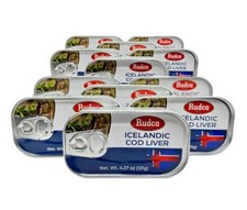 Rudca Icelandic Cod Liver Wild Caught 4.27oz Pack Of 12 Case No Smoked