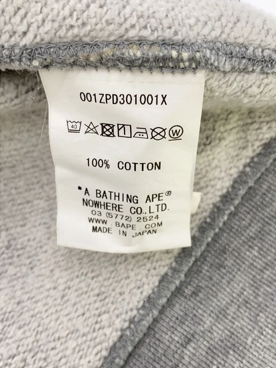 A BATHING APE (BAPE) Felpa con cappuccio e zip BAPE A BATHING APE L grigio cotone #ED AZA