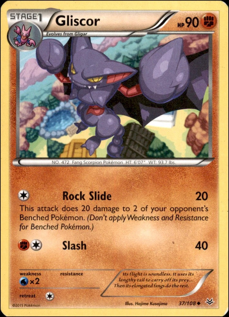 Pokemon - Gliscor #37/108 - XY - Roaring Skies Uncommon
