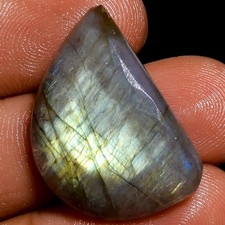 100% Natural Labradorite Fancy Shape Cabochon Gemstone 21.5 Ct 25X17X7mm A-11760