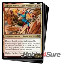 Captain Marvel, Apex Avenger X4 M/NM Magic MTG Marvel Super Heroes Commander