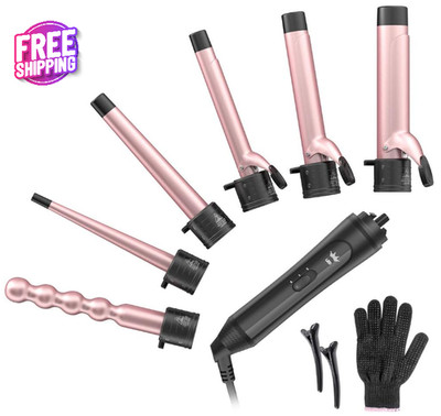 Juego de varitas profesionales para calentar el cabello instantáneo 6 en 1 NUEVO