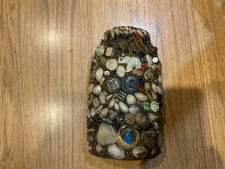 VINTAGE FOLK  ART MEMORY JAR