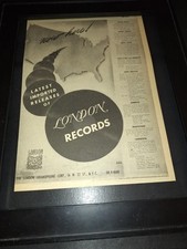 London Records Rare Original 1947 Promo Poster Ad Framed! Ambrose, Mantovani