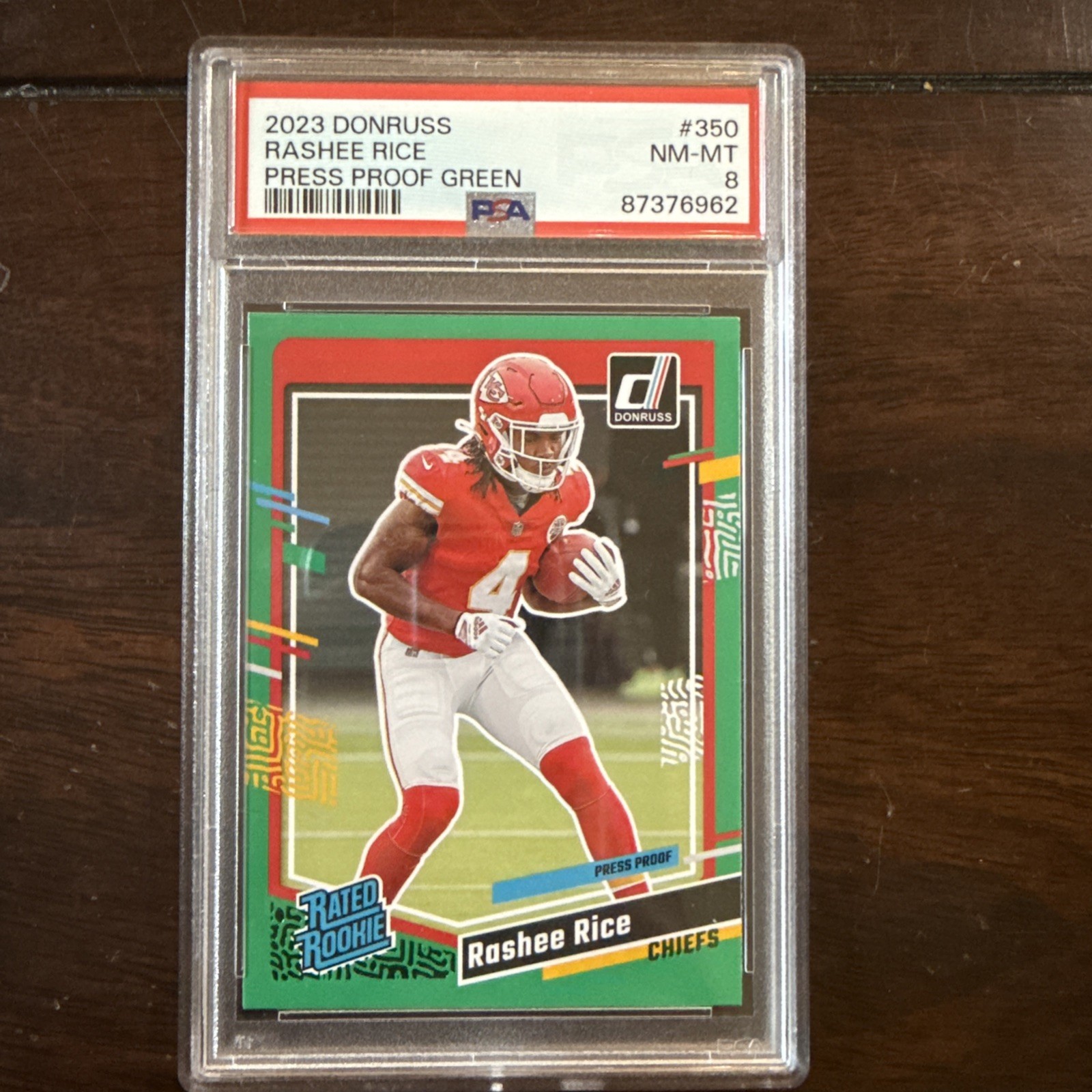 2023 Panini Donruss - Rated Rookie Rashee Rice #350 Press Proof Green (RC)