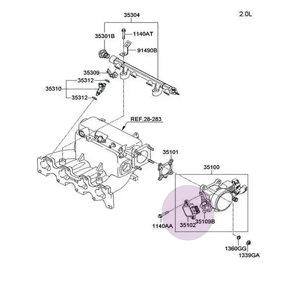 *GENUINO OEM* Sensor de posición del acelerador se adapta a Hyundai KIA 2000-2010 OEM 3517022600 Foto 4 de 4