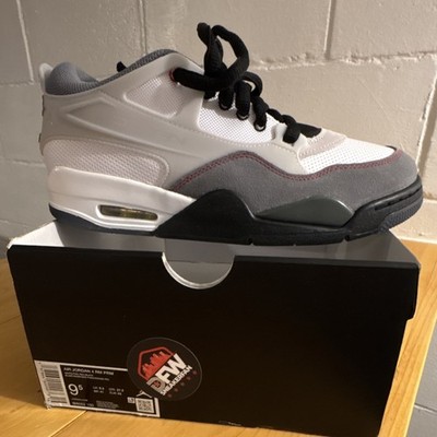 Jordan Air Jordan 4 RM Low Top Sneakers White Gray Black 9.5 IB8052-100
