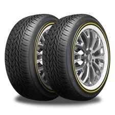 2 Vogue Tyres Custom Built Radial 24545r18 100v Whitegold Sidewall Tires 460aa