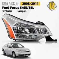 Halogen Headlight For 2008-2011 Ford Focus Ssesessel W Bulbs Passenger Side Halogen Headlight For 2008-2011 Ford Focus Ssesessel W Bulbs Passenger Side