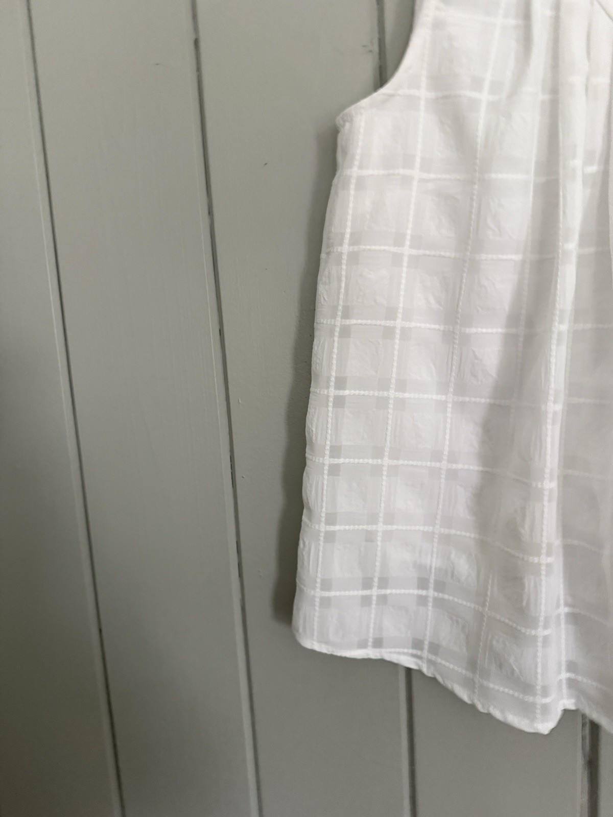 Current Air Blouse M Medium Button Front White Co… - image 4