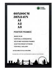 Picture/Photo/Poster Frames Maxi A1, A2, A3 60x90cm Portrait/Landscape Black