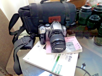 CANON EOS REBEL WORKING DIGITAL CAMERA KIT 18-55 LENS 6.1 MEGAPIXELS CLEAN